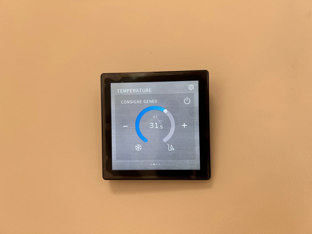 Pilotage température via écran tactile KNX